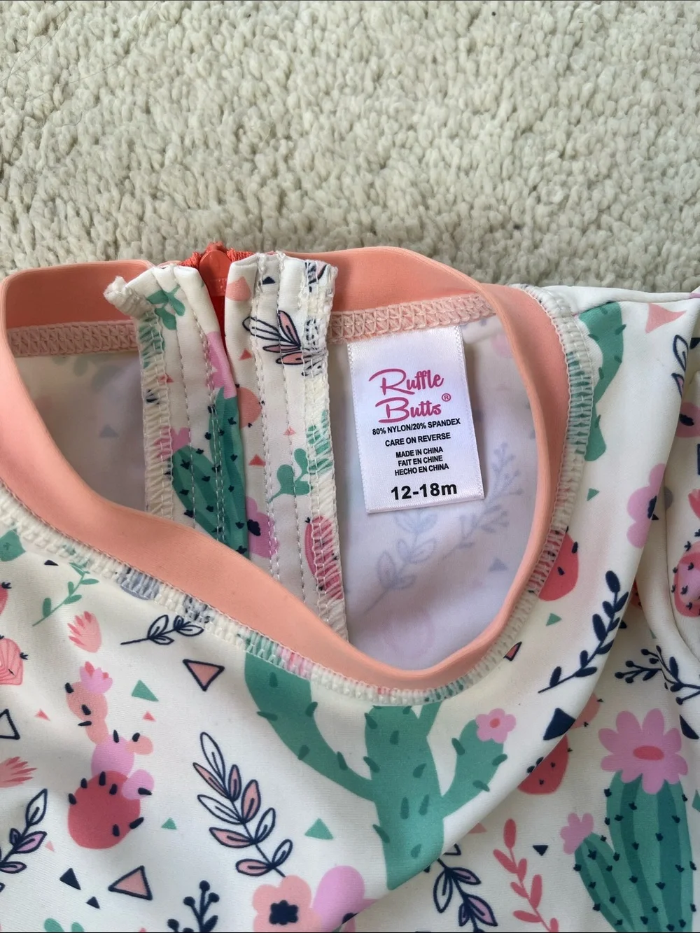 Ruffle Butts 12-18 M Cactus Bathing suit